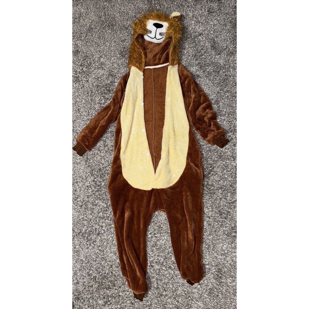 Lion Costume Wizard of Oz Lion King Halloween Hood Jumpsuit Pajamas Kids Medium